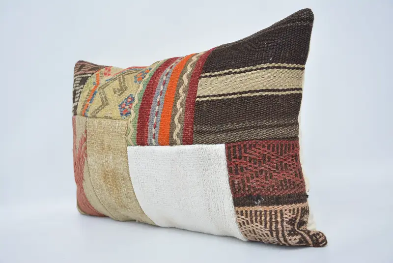 Vintage Pillow, Cushion Cover, Natural Cushion, 16x24 Brown Cushion Case, Pillow for Sofa, Kilim Pillow, Ottoman Cushion Cover - 4
