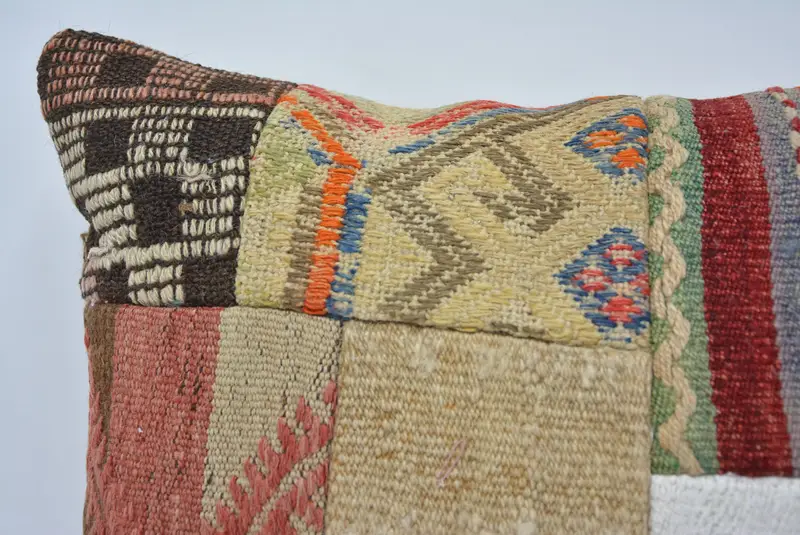 Vintage Pillow, Cushion Cover, Natural Cushion, 16x24 Brown Cushion Case, Pillow for Sofa, Kilim Pillow, Ottoman Cushion Cover - 2
