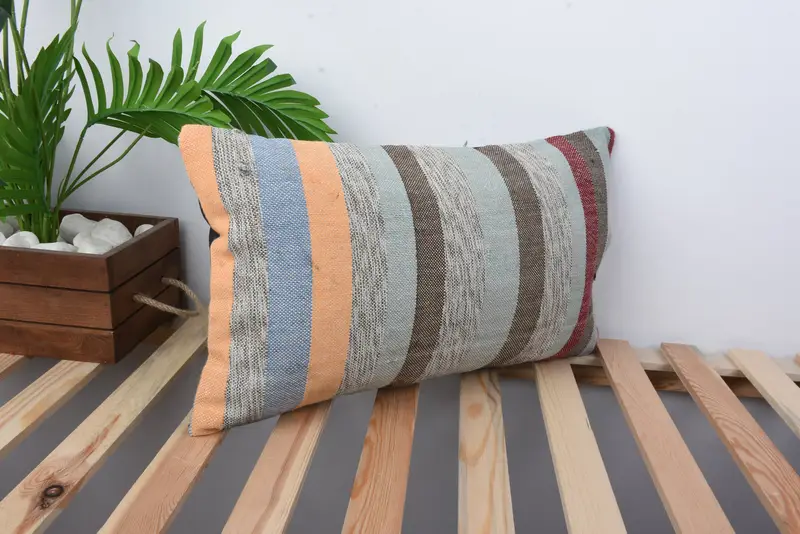 Natural Cushion Cover, Interior Designer Pillow, Boho Pillow Sham Cover, Pillow Cover, Car Cushion Case, 12x20 Green Pillow Cover, Gift Pillow - 4