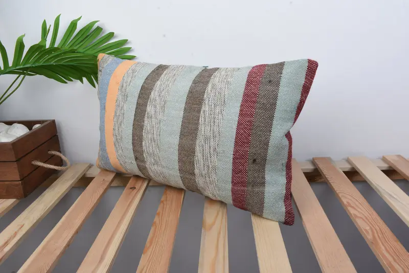Natural Cushion Cover, Interior Designer Pillow, Boho Pillow Sham Cover, Pillow Cover, Car Cushion Case, 12x20 Green Pillow Cover, Gift Pillow - 5