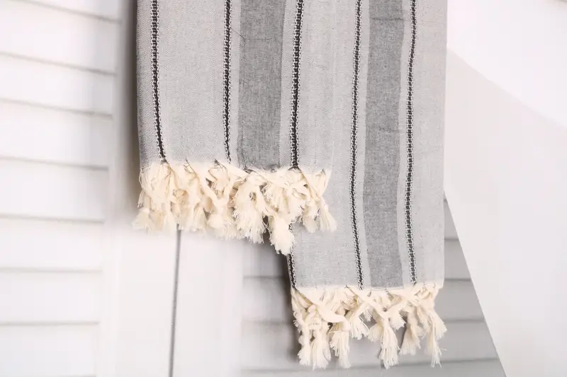 Lightweight Turkish towel, Valentines Day Gift, Personalized Bridesmaid Gift, 68x40 Cotton Striped Towel, Peshtemal Towel, Quick-dry peshtemal - 8