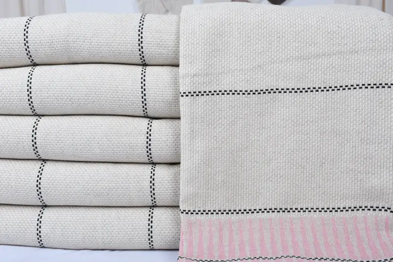 Bridal Shower Gifts, Bedspread, Bridal Shower Gift, Thanksgiving Tablecloth, Christmas Tablecloth, Throw Blanket Couch, 104x96 Cotton Striped Towel - 2