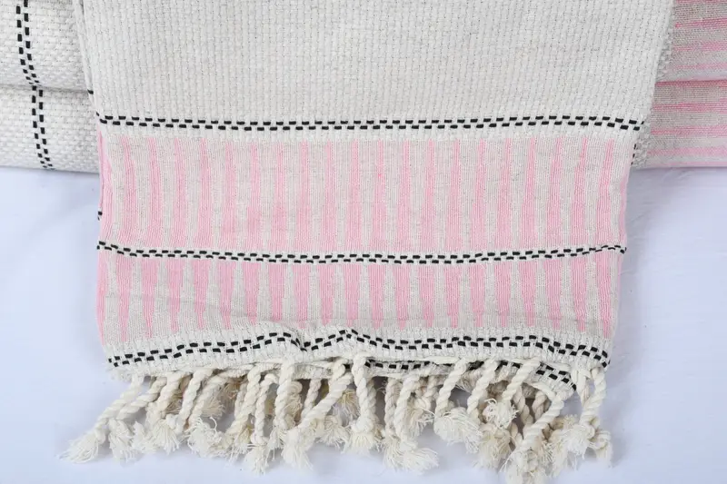 Bridal Shower Gifts, Bedspread, Bridal Shower Gift, Thanksgiving Tablecloth, Christmas Tablecloth, Throw Blanket Couch, 104x96 Cotton Striped Towel - 1