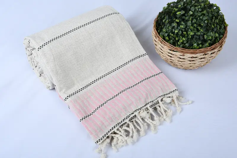 Bridal Shower Gifts, Bedspread, Bridal Shower Gift, Thanksgiving Tablecloth, Christmas Tablecloth, Throw Blanket Couch, 104x96 Cotton Striped Towel - 3