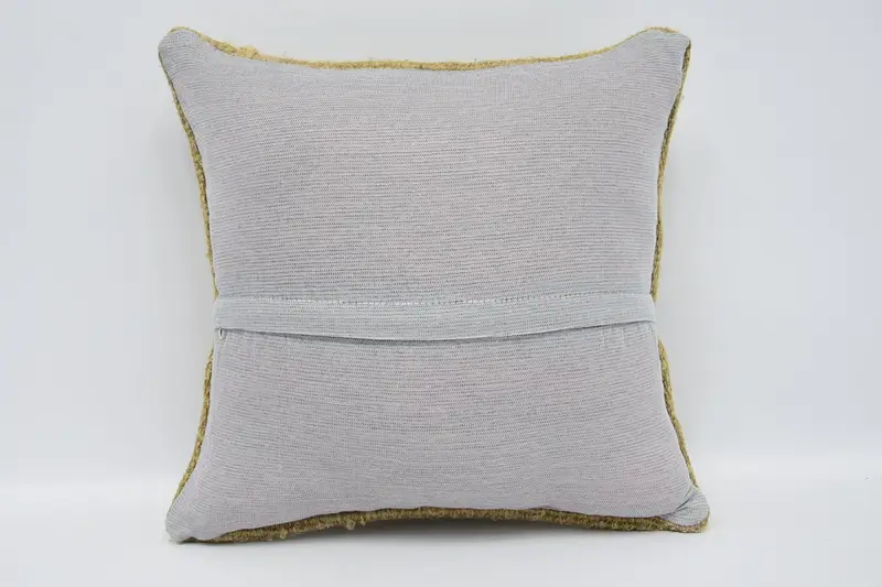 Vintage Pillow, Boho Pillow, Nomadic Pillow, Home Decor Pillow, Pillow Case, Yoga Pillow Sham, Shabby Chic Pillow Sham, 16x16 Beige Pillow Case - 6