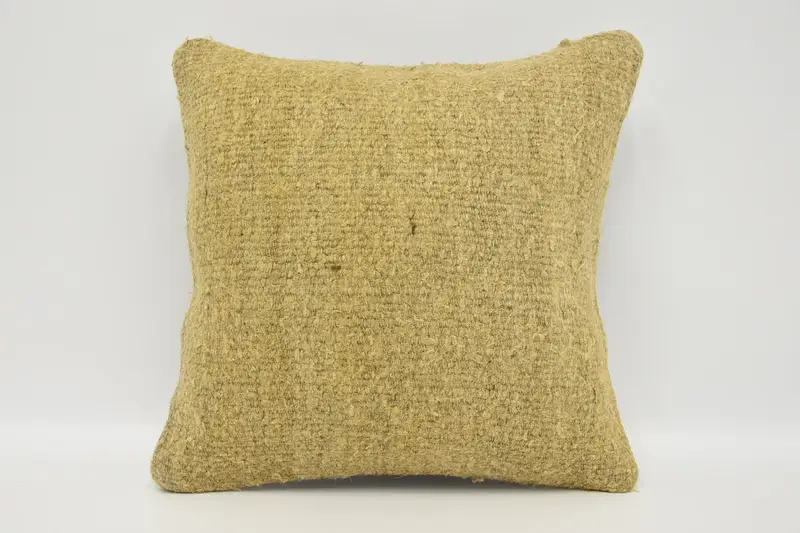 Vintage Pillow, Boho Pillow, Nomadic Pillow, Home Decor Pillow, Pillow Case, Yoga Pillow Sham, Shabby Chic Pillow Sham, 16x16 Beige Pillow Case - 1