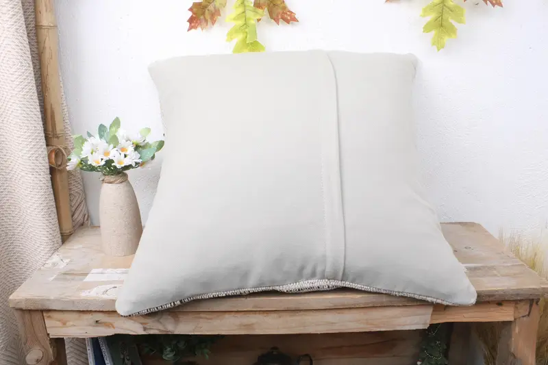 Cushion, Outdoor Patio Pillow Cover, Kilim Pillow Cover, 20x20 White Pillow Case, Seat Cushion, Boho Pillow Sham Cover, Turkish Pillow - 7