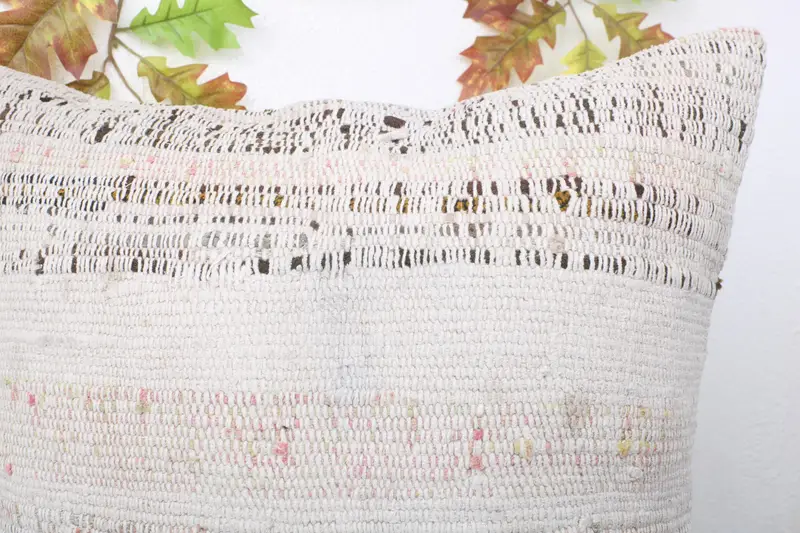 Cushion, Outdoor Patio Pillow Cover, Kilim Pillow Cover, 20x20 White Pillow Case, Seat Cushion, Boho Pillow Sham Cover, Turkish Pillow - 5