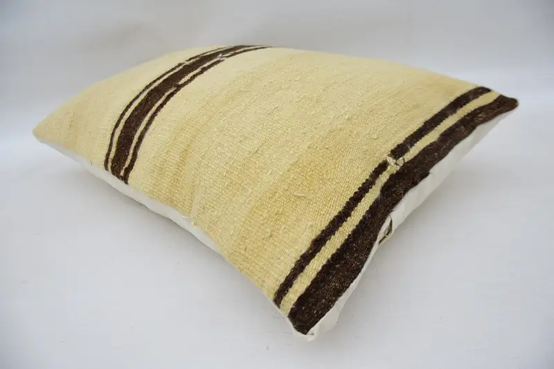 Boho Pillow Sham Cover, Pillow for Sofa, Seat Pillow, Tapestry Cushion Case, Cushion Case, 16x24 Beige Pillow Sham, Pillow for Couch - 5