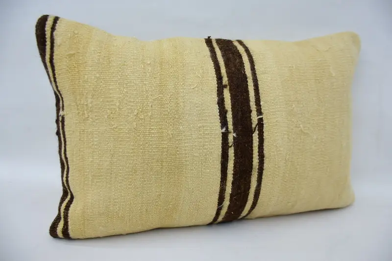 Boho Pillow Sham Cover, Pillow for Sofa, Seat Pillow, Tapestry Cushion Case, Cushion Case, 16x24 Beige Pillow Sham, Pillow for Couch - 2