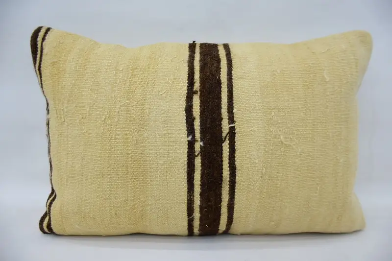 Boho Pillow Sham Cover, Pillow for Sofa, Seat Pillow, Tapestry Cushion Case, Cushion Case, 16x24 Beige Pillow Sham, Pillow for Couch - 1