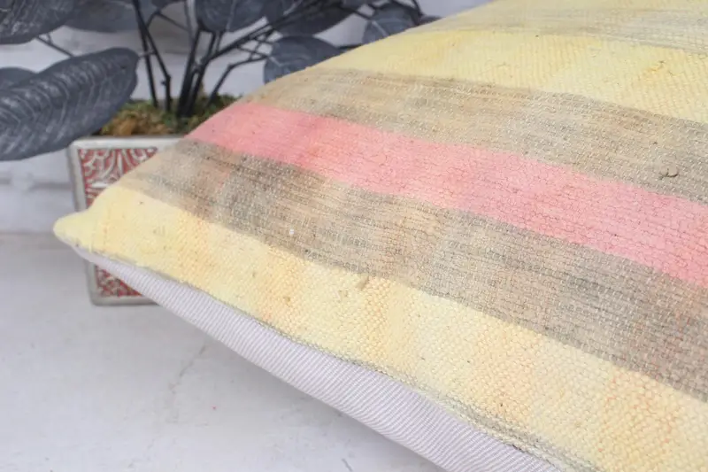 18x18 Pink Cushion Cover, Gift Pillow, Customized Cushion, Vintage Kilim Pillow, Colorful Pillow Sham, Pillow Cover, Kilim Pillow - 7