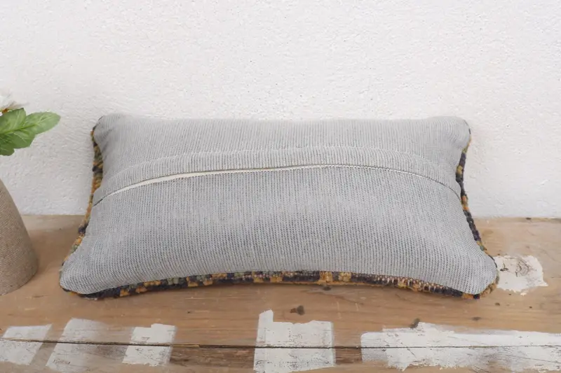 Luxury Pillow, 8x16 Blue Cushion Case, Turkish Corner Cushion Case, Cushion Cover, Pillow for Sofa, Kilim Pillow, Boho Pillow - 7