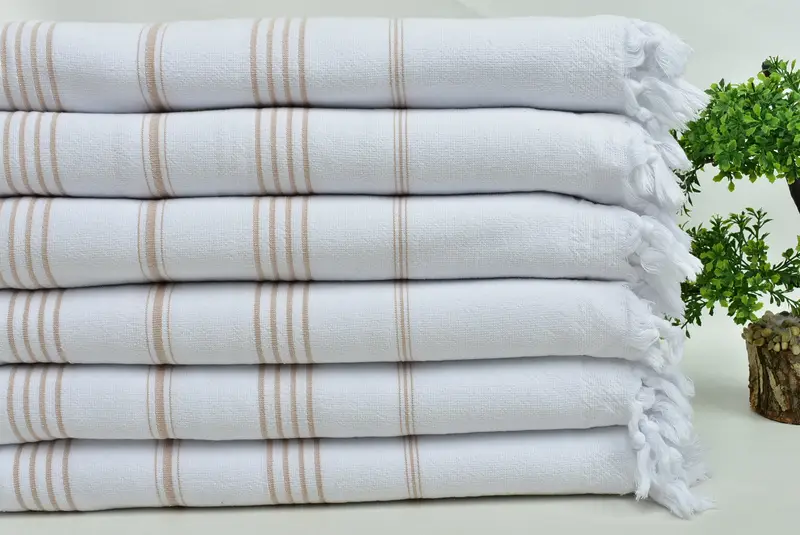 Anniversary Gift For Her, Holiday Towel, 68x36 Cotton Striped Terry Towel, Gift For Wedding Day, Custom Gift, Beach Towel Gift, Soft towel - 3