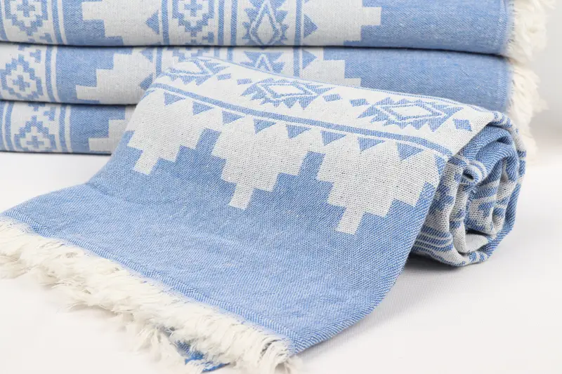 Spa Gift Towel, Personalized Turkish Beach Towel, Personalized Gifts, Handmade Gift, 70x36 Linen Aztec Towel, Beach Towel Gift, Employee Gifts - 5
