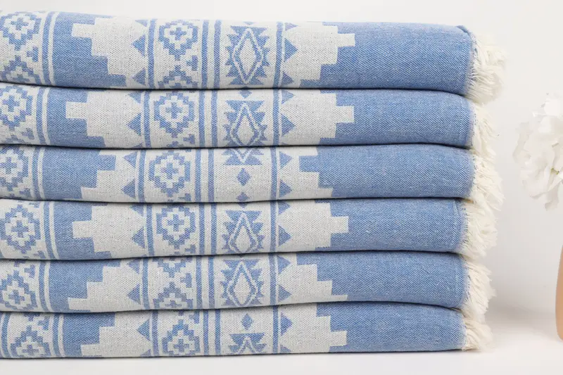 Spa Gift Towel, Personalized Turkish Beach Towel, Personalized Gifts, Handmade Gift, 70x36 Linen Aztec Towel, Beach Towel Gift, Employee Gifts - 4