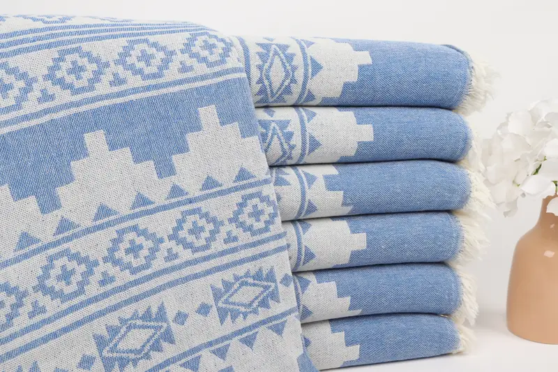 Spa Gift Towel, Personalized Turkish Beach Towel, Personalized Gifts, Handmade Gift, 70x36 Linen Aztec Towel, Beach Towel Gift, Employee Gifts - 2