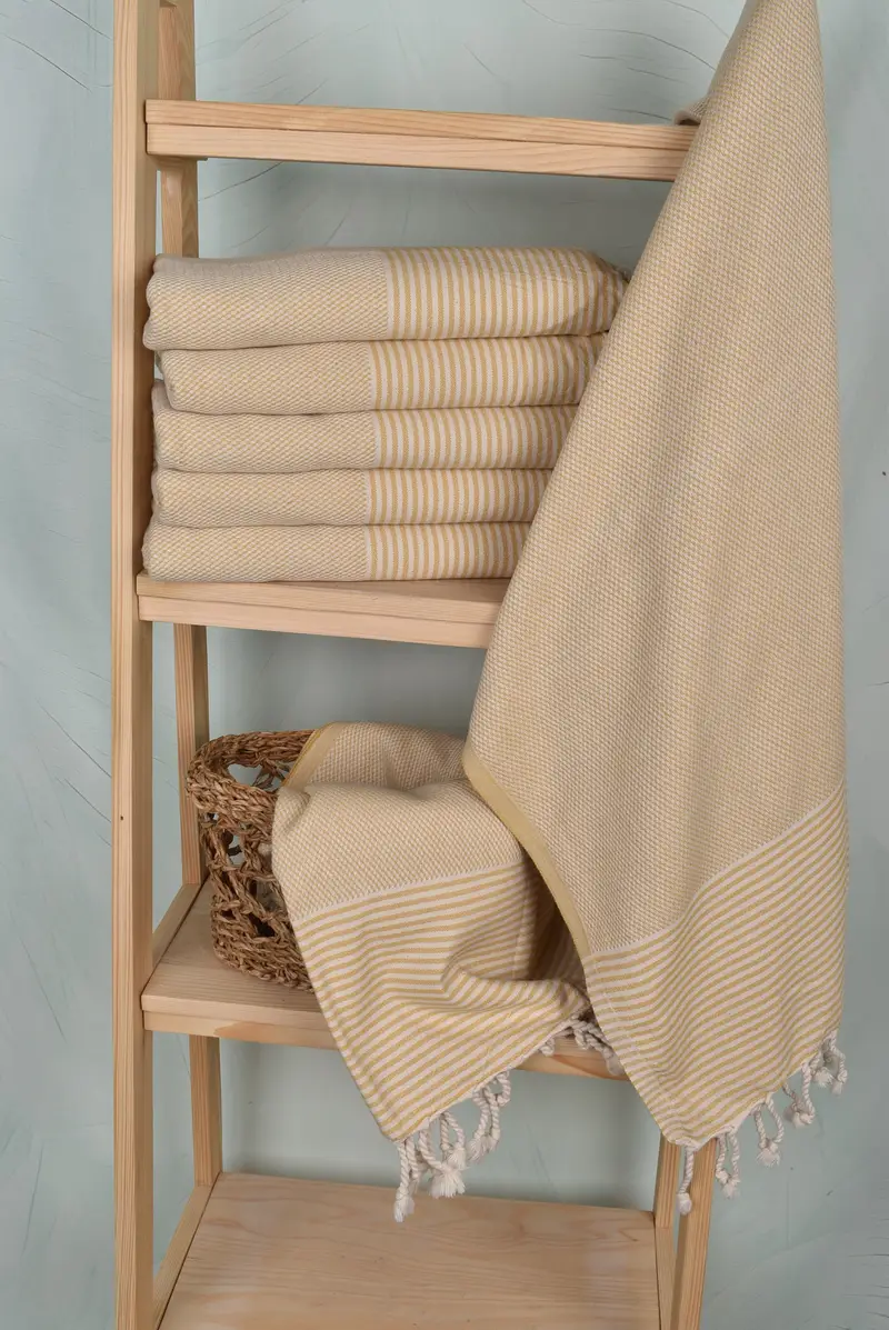 Gift For Boyfriend, Peshtemal Towel, Yoga Towel, 70x36 Cotton Striped Towel, Monogram Turkish Towel, Custom Wedding Gift, Turkish Bath Towel Set - 3