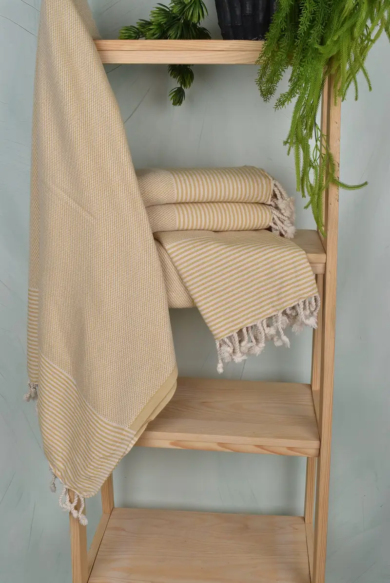 Gift For Boyfriend, Peshtemal Towel, Yoga Towel, 70x36 Cotton Striped Towel, Monogram Turkish Towel, Custom Wedding Gift, Turkish Bath Towel Set - 6