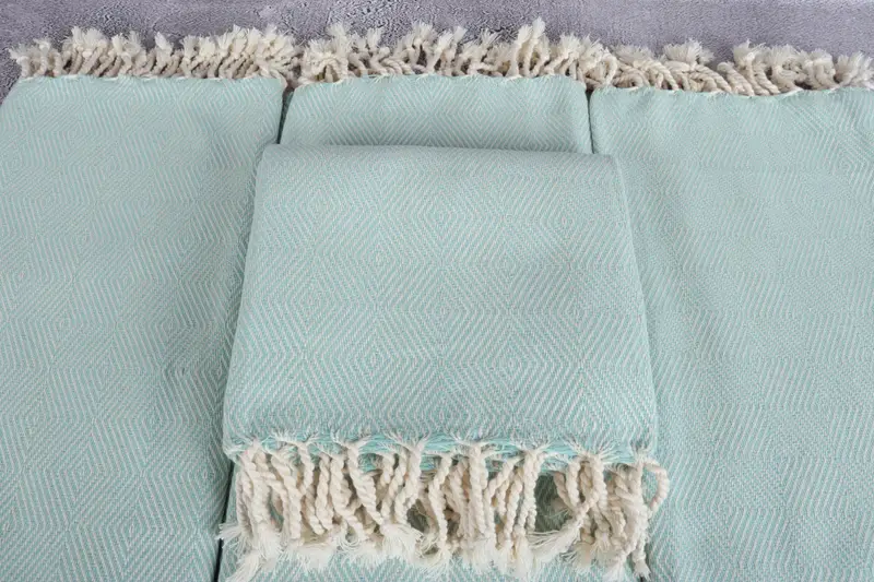 Customized Turkish Towel, Monogram Turkish Towel, Towel With Name, Peshtemal, Turkish hand towel, 74x40 Cotton Diamond Towel, Home Decor Gifts - 4