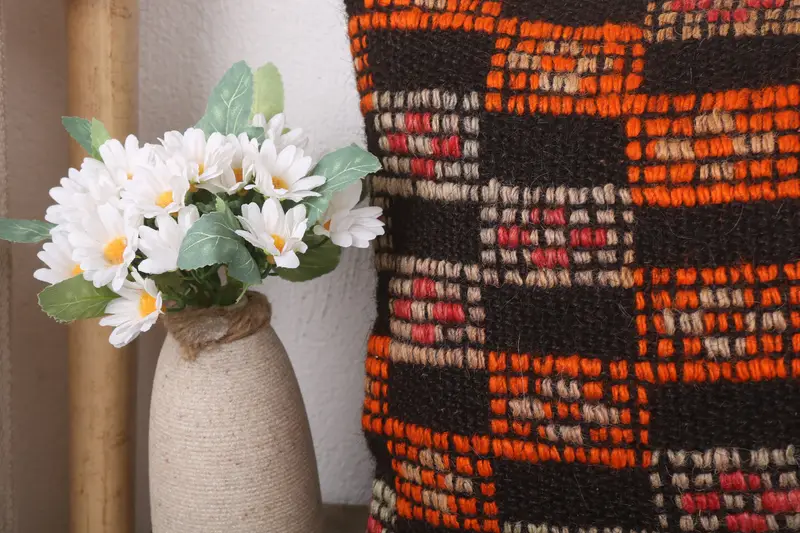 12x24 Brown Pillow Case, Cushion Cover, Ethnical Kilim Rug Pillow, Pillow for Sofa, Vintage Kilim Throw Pillow, Boho Chic Cushion Cover - 3