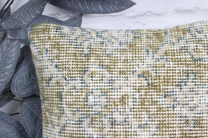 Antique Pillows, Vintage Cushion Case, Cushion Case, 12x12 Green Cushion, Kilim Cushion Sham, One Of A Kind Pillow Sham, Kilim Pillow - 2