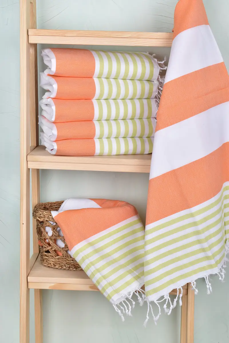 Extra large Turkish bath towel, Large Turkish Towel, Sand-resistant towel, Wedding Gift Ideas, Personalized Wedding Gift, 70x40 Cotton Striped Towel - 3