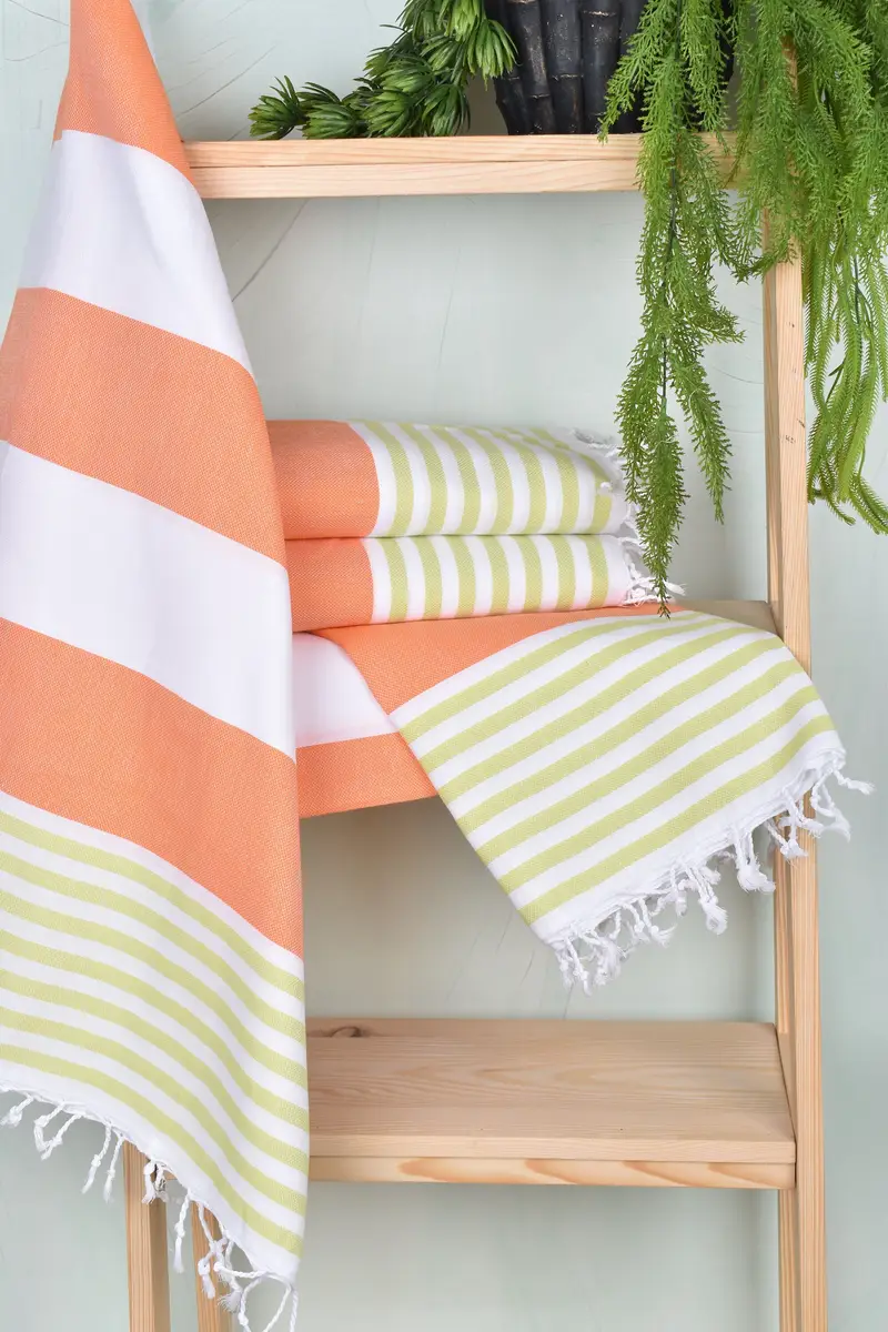 Extra large Turkish bath towel, Large Turkish Towel, Sand-resistant towel, Wedding Gift Ideas, Personalized Wedding Gift, 70x40 Cotton Striped Towel - 6