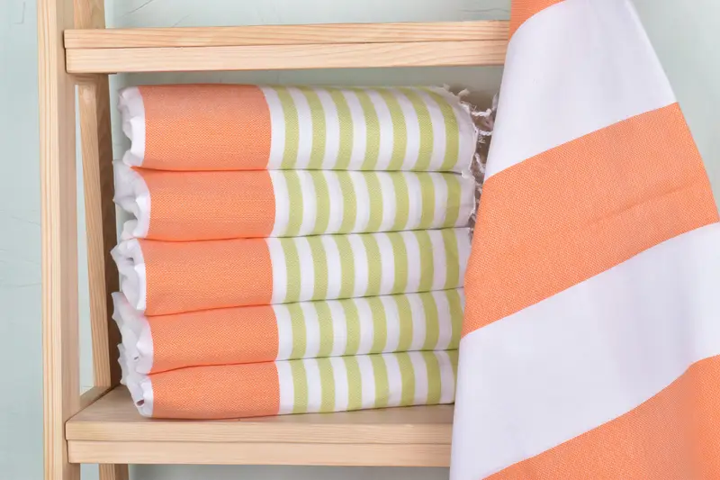 Extra large Turkish bath towel, Large Turkish Towel, Sand-resistant towel, Wedding Gift Ideas, Personalized Wedding Gift, 70x40 Cotton Striped Towel - 2