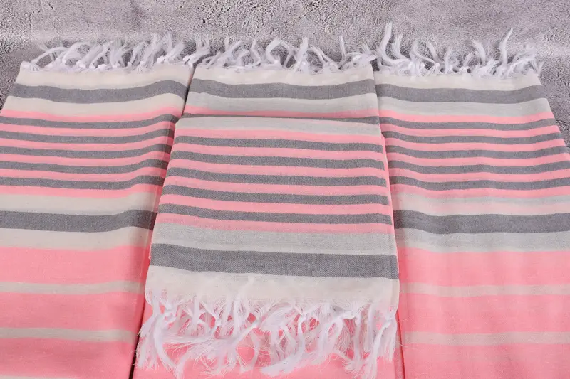 Beach Towel Bulk, Boyfriend Christmas Gift, Hammam towel, Organic Beach Towel, Handmade Gift, Gift For Wedding Day, 68x40 Cotton Striped Towel - 4