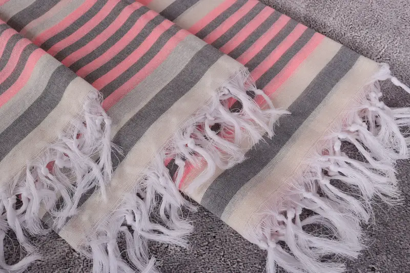 Beach Towel Bulk, Boyfriend Christmas Gift, Hammam towel, Organic Beach Towel, Handmade Gift, Gift For Wedding Day, 68x40 Cotton Striped Towel - 5