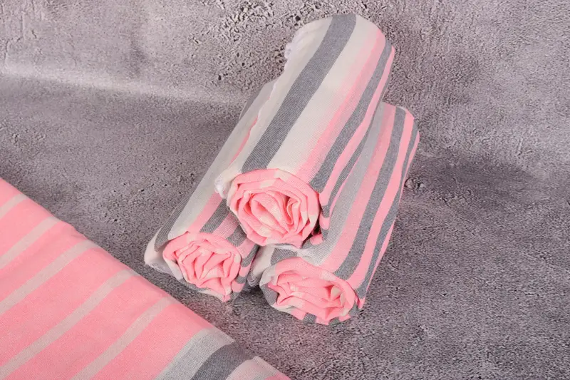 Beach Towel Bulk, Boyfriend Christmas Gift, Hammam towel, Organic Beach Towel, Handmade Gift, Gift For Wedding Day, 68x40 Cotton Striped Towel - 8