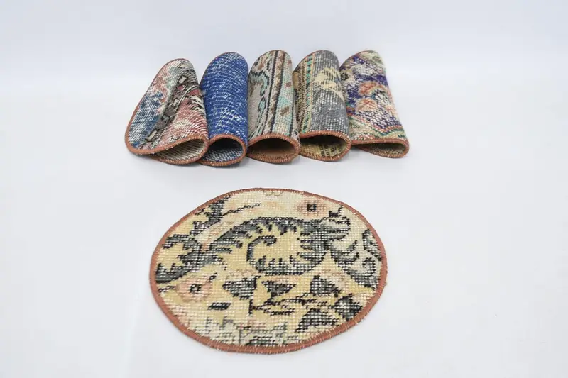 ブルー & ブラウン ボヘミアン プレースマット、ミニマリスト & ミリタリー スタイル プレースマット