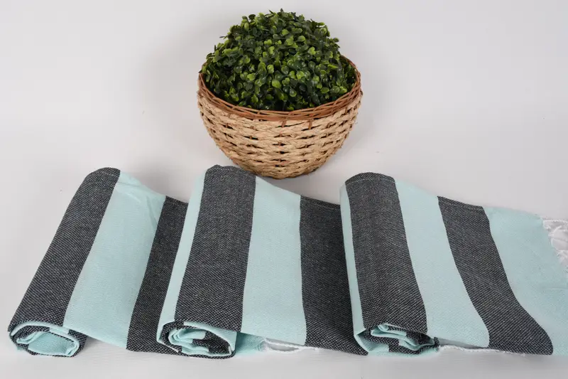 Spa havlu, 40x18 pamuklu çizgili havlu, kişiselleştirilmiş el havlu, monogram havlu, nedime iyilik, monogram mutfak havlu, kişiselleştirilmiş hediye - 8