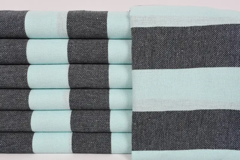 Spa havlu, 40x18 pamuklu çizgili havlu, kişiselleştirilmiş el havlu, monogram havlu, nedime iyilik, monogram mutfak havlu, kişiselleştirilmiş hediye - 1