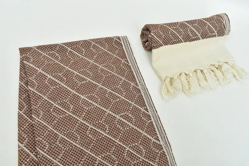 Mutfak havlu, spor salonu havlu, nedime hediye havlu, Türk el havlu, ev dekor için hediye, 36x18 pamuk geometrik havlu, monogramlı el havlu - 7