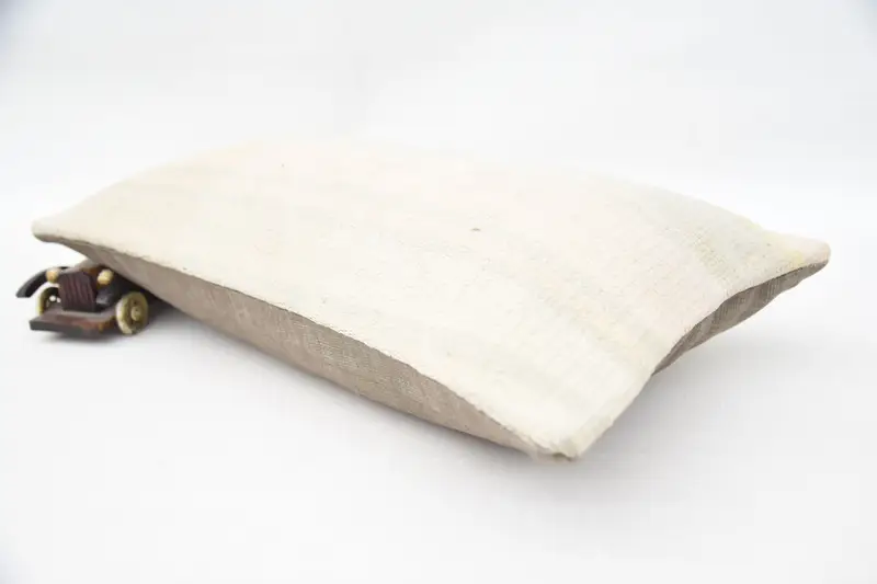 12x20 Beige Pillow, One Of A Kind Pillow Case, Outdoor Pillow Case, Cushion, Boho Pillow, Kilim Pillow Cover, Handmade Kilim Cushion - 6