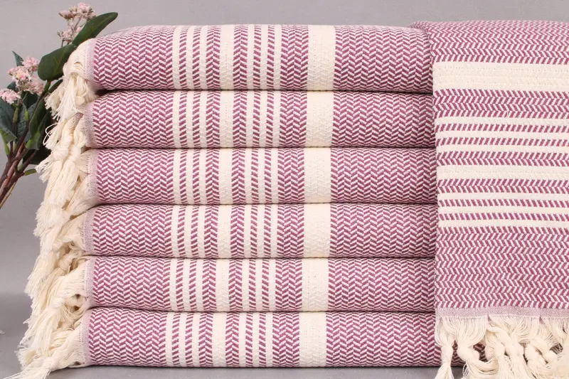 Dish Towel Personalized Turkish Hand Towel Beige Stripes, 18x40 Inches