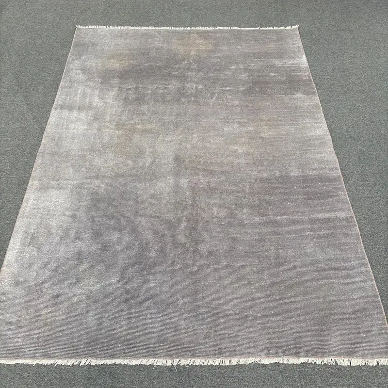 5.1x7.2 ft Vintage Oushak Halı, Gri Güneybatı Türk Yün Halısı - 1