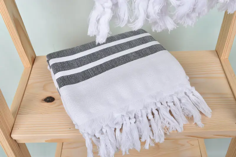 Towel With Name, Bachelorette Favor, Lightweight towel, Pool Towels, Personalized Bridesmaid Gift, Absorbent towel, 70x40 Cotton Herringbone Towel - 5