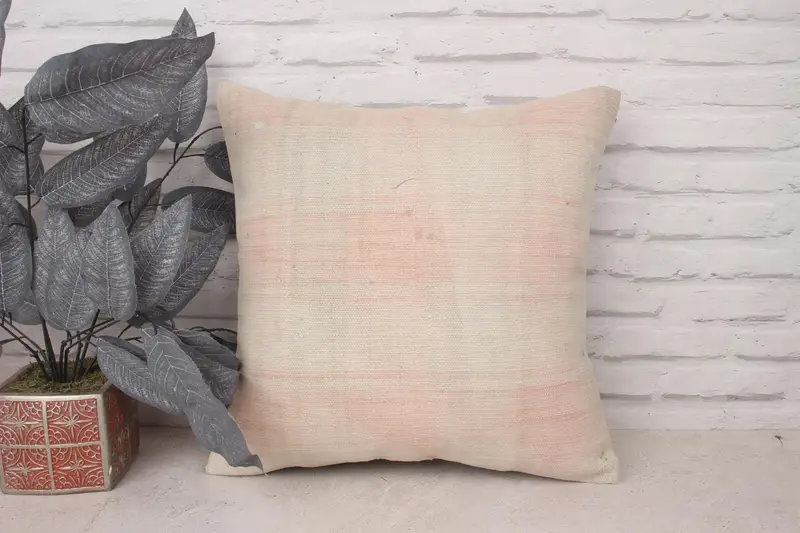 Kilim Pillow Cover, Aztec Cushion, Home Decor Pillow, Kilim Pillow, Cushion Case, 18x18 White Cushion Cover, Handwoven Pillow Cover Cushion Cover - 1