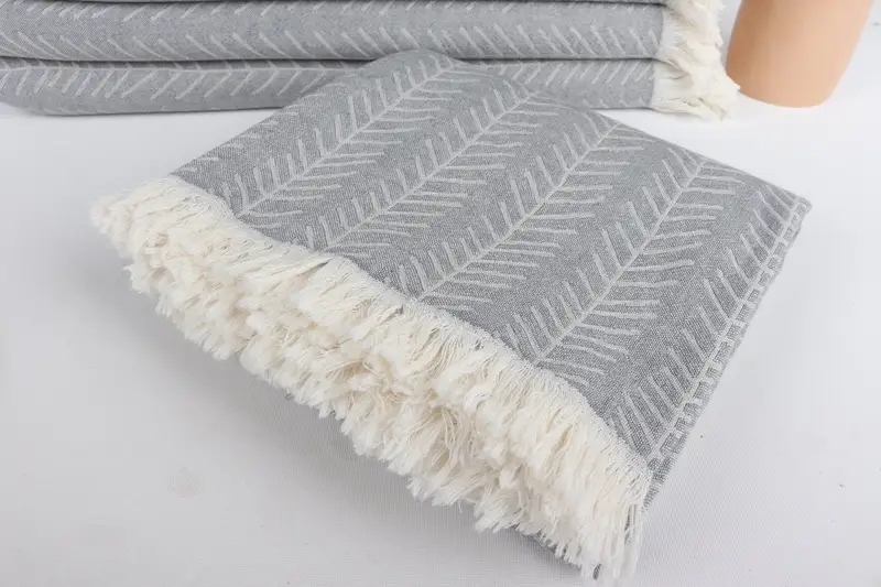 Personalized Turkish Towel, Bath towel, Peshtemal, 70x36 Cotton Floral Patterned Towel, Large Turkish Towel, Luxury Turkish beach towel with fringe - 6