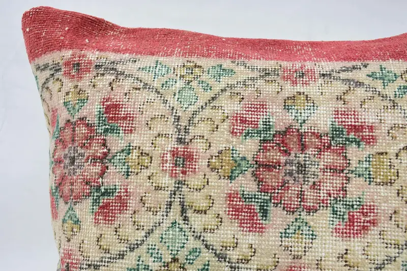 Kilim Pillow, Vintage Kilim Pillow, Lounge Throw Pillow Sham, 32x32 Beige Cushion, Cushion Cover, Turkish Kilim Pillow - 2