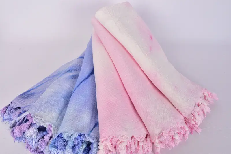 68x32 Cotton Zigzag Tie Dye Towel, Wedding Gifts Towel, Custom Wedding Gifts, Personalized Towel Gift, Summer Gift, Bachelorette Party Favor - 4