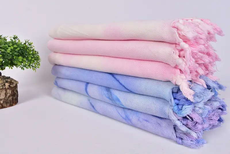 68x32 Cotton Zigzag Tie Dye Towel, Wedding Gifts Towel, Custom Wedding Gifts, Personalized Towel Gift, Summer Gift, Bachelorette Party Favor - 3