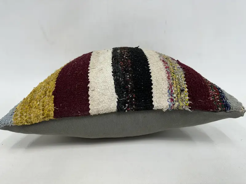 Kilim Cushion Sham, Pet Pillow, Accent Throw Cushion Cover, 18x18 White Pillow, Gift Pillow, Turkish Kilim Pillow, Sustainable Pillow, Pillow Case - 5