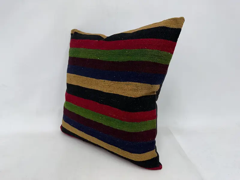 Turkish Pillow, 24x24 Green Cushion Case, Neutral Cushion, Cushion Case, Pillow for Couch, Ethnical Kilim Rug Pillow, Luxury Pillow Cover - 4