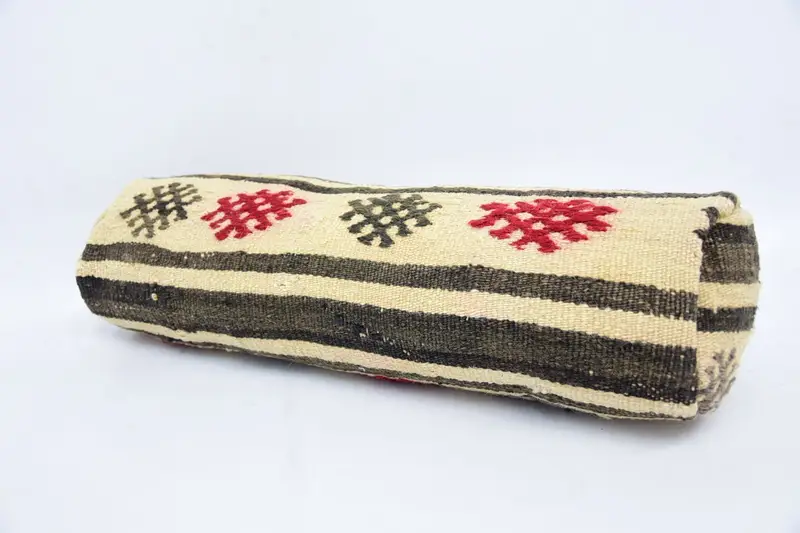 Turkish Gift Pillow Sham, 20x6 inch Beige College Dorm Decor Cushion Cover - 1