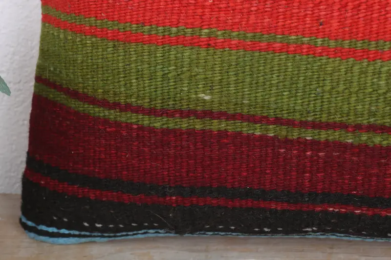 Neutral Throw Cushion, Square Throw Pillow Sham, Kilim Cushion Sham, Ikat Pillow, 12x20 Green Pillow, Kilim Pillow, Pillow Case, Turkish Pillow - 3