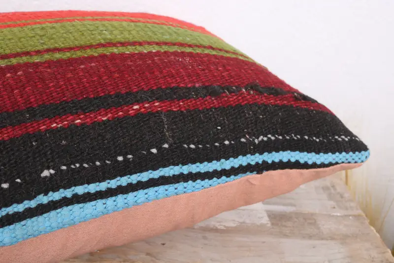 Neutral Throw Cushion, Square Throw Pillow Sham, Kilim Cushion Sham, Ikat Pillow, 12x20 Green Pillow, Kilim Pillow, Pillow Case, Turkish Pillow - 6
